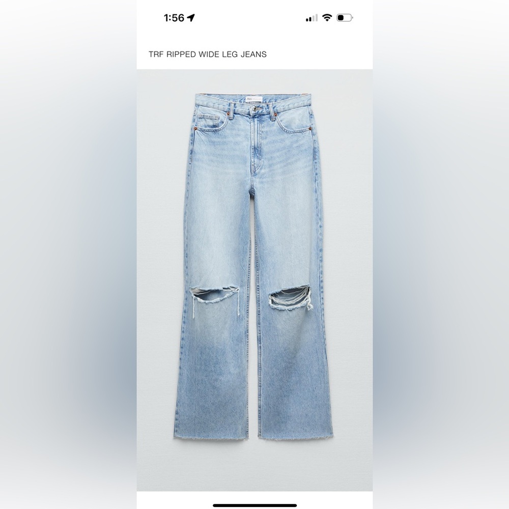Zara High Waist Wide Leg Jeans